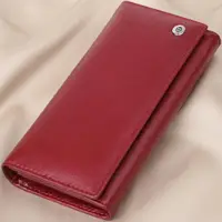 Місткий жіночий гаманець із натуральної шкіри ST Leather 23089 Бордовий