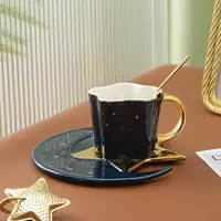 Кружка з блюдцем та ложкою 8442 120 мл синя