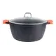 Кастрюля с крышкой Bohmann BH-7350-40-MRB 40 см 17.5 л серая