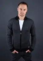 Чоловічий светр на замку чорний Туреччина 56171 3XL
