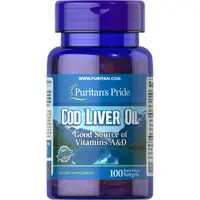 Жирные кислоты Puritan's Pride Cod Liver Oil 415 mg, 100 капсул