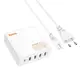 Адаптер сетевой HOCO Vision five-port charger C114A |4USB/1Type-C, PD/QC, 65W/3A|
