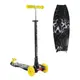 Самокат MAXI Best Scooter, светящиеся PU колеса. алюминиевый руль. Black (114142)