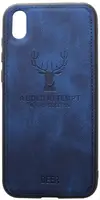 Чехол-накладка TOTO Deer Shell With Leather Effect Case Huawei Y5 2019 Dark Blue