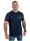 ALL T-Shirt Men Slim -L Dark Blue White Logo