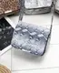 Женская сумка серая рептилия натуральная замша код 22-119
