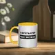 Кружка "Я бухгалтер мені можна", Жёлтый, украинская, Деревянная подарочная коробка с гравировкой, 330 мл