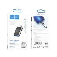 Перехідник Hoco Lightning to USB Female adapter UA17 |2A, USB2.0 OTG|
