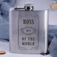 Фляга стальная "Boss №1 of the world"