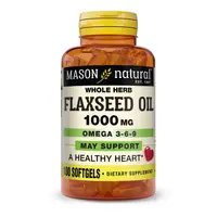 Жирные кислоты Mason Natural Flax Seed Oil 1000 mg Omega 3-6-9, 100 капсул