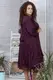 Халат кружевной plus size Х501 Сливовый