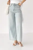Прямі блакитні джинси Wide leg - блакитний цвет, XL (є розміри)