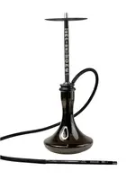 Кальян премиум-класса Trumpet Hookah Empire Black — с гравировкой, притирочным соединением и стеклянной колбой