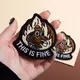 Шеврон на липучке This is fine 7,6х7,1 см, вышитый патч нашивка шеврон смешной