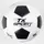 Мяч футбольный TK Sport, резиновый баллон с нитью, материал PU, размер №5. White with black (114341)