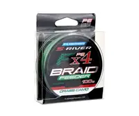 Шнур S-RIVER FEEDER BRAID PE Hybrid Х4 Grass Caмo 0.14мм 8.2kg 100м SRFB014