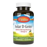 Витамины и минералы Carlson Labs Solar D Gems 4000 IU, 120 капсул