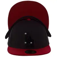 Кепка с прямым козырьком RP15002 черный-красный