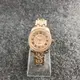 Женские золотистые часы с кристаллами код 605
