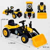 Детский экскаватор Pilsan 315 педальный с ковшом клаксон регулируемое сидение. Yellow and Black (76454)