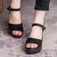 Женские босоножки на танкетке Fashion Zeus 1558 39 размер 25 см Черный