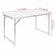 Стол для пикника раскладной со 4 стульями Folding Table 120х60х55/60/70 см 3 режима высоты Светлый