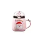 Кружка с крышкой новогодняя Santa Claus 13662 400 мл розовая