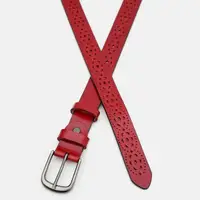 Жіночий ремінь шкіряний Borsa Leather CV1ZK-040c-bordo