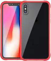 Чехол-накладка Ipaky 360° TPU Border+Transparent PC back iPhone X Red
