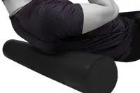 Масажний ролик (роллер) гладкий PowerPlay 4021 Fitness Roller Чорний (90x15см.)