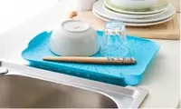 Пластиковий килимок-друшляк для раковини, блакитний