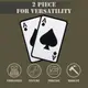 Набор шевронов 2 шт с липучкой Карта Туз Пик, Ace of Spades, 5х8 см белый вышитый патч нашивка шеврон