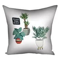 Подушка габардиновая c принтом Plant your heart 30x30 см 3P_EX014