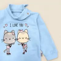 Боді з начосом на рік і старше з принтом I love You