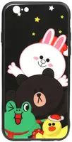 Чехол-накладка TOTO Cartoon Print Glass Case Apple iPhone 6/6s Line friends all about
