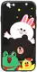 Чехол-накладка TOTO Cartoon Print Glass Case Apple iPhone 6/6s Line friends all about