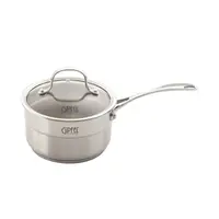 Ківш із кришкою Gipfel Gala GP-1271 16 см 1.5 л сріблястий