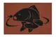Коврик с карпом, коврик карп, коврик с карпом Delphin Carp rug коричневый 60*40 см