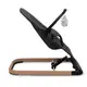 Кресло-качалка детская для новорожденного Kidwell LARO Black/Wooden / Шезлонг качалка для детей с игрушками