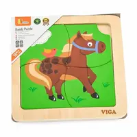 Деревянный мини-пазл Viga Toys Лошадка, 4 эл. (51312)