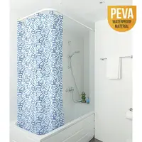 Штора для ванной комнаты PIXEL с металлическими кольцами, материал PEVA, размер 180 * 180