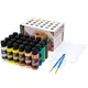 Набор акриловых красок Acrylic Paint Set 24 баночки по 59 мл, бумага для рисования, палетка и кисточки 2 штуки