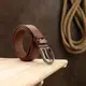 Добротный кожаный ремень Vintage 20793 Коричневый