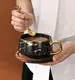 Чашка с ложкой и блюдцем 11795 380 мл черная