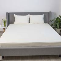 Простынь-чехол на резинке двуспальная ТЕП Velour 2-04824_34655 180х200 см молочная