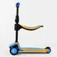 Самокат трехколесный Best Scooter MAXI С СИДЕНИЕМ, колеса PU со светом. Blue and yellow (102930)