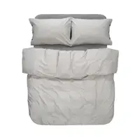 Постельное белье Lotus Home Washed cotton - Pinstripe antracite полуторный