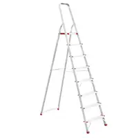 Стремянка из алюминия, 8 ступеней, высота до платформы 1720мм INTERTOOL LT-1008