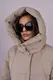 Куртка женская бежевая еврозима код П848 XXL