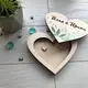 Деревянная коробочка для колец с гравировкой и цветной печатью